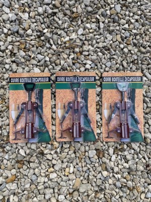 ⭐️ Lot Ouvre Bouteilles Tire Bouchon Décapsuleur à Ailettes Leviers Bière Vin neufs