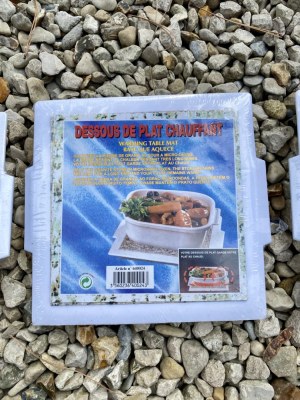 ⭐️ Lot Dessous de plat Chauffant Granite Pierre Micro Ondes Neuf