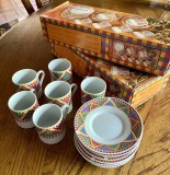 ⭐️ Lot Set de 6 Tasses à café et thé avec Soucoupes en Porcelaine Fine neuf
