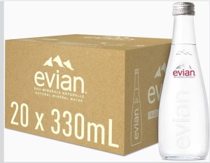 Evian Eau Minérale Naturelle – Bouteille Verre 33cL – Disponible immédiatement