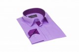 Chemise fashion Slim fit coupe cintrée violet DI LUCA