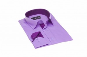 Chemise fashion Slim fit coupe cintrée violet DI LUCA
