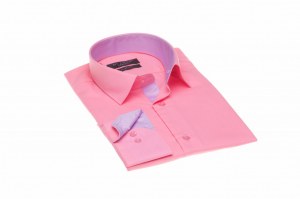 Chemise fashion Slim fit coupe cintrée rose bonbon DI LUCA