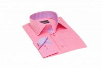 Chemise fashion Medium fit coupe cintrée rose bonbon DI LUCA
