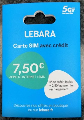 Lebara mobile carte SIM