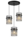 Suspensions 3 lumières en verre fumé – stock France – MD0410-03