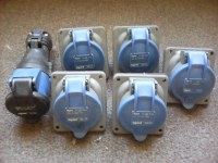 Lot de 6 prises 220 volts male ou femelle Legrand 16A-6 ou 9h/200-250V