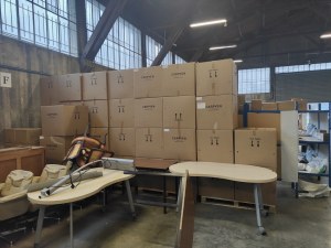 Lot luminaire Suspension métal et bois de hêtre