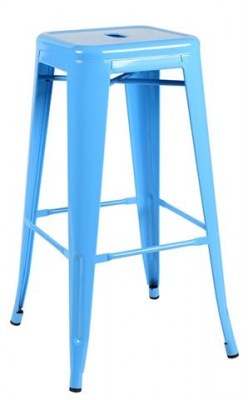 Grossiste importateur tabouret metal bleu ciel