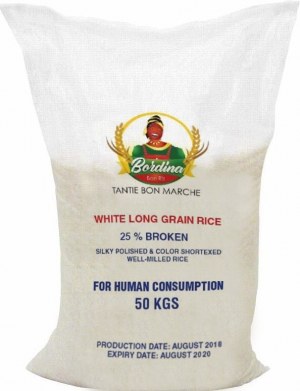 Riz étuvé à grain long 5%, 15%, 25% et 100% cassé