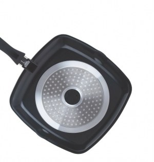 Poele 28cm avec couvercle/ aluminium fonte/ induction/