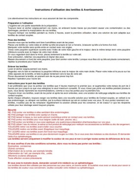 Lentilles de contact plusieurs couleurs