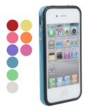 Contour Antichoc en Silicone pour iPhone 4/4S - Vert pale, rose, violet