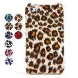 Etui Style Léopard pour iPhone 4/4S, Grande Qualité - Noir, rose foncé