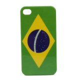 Drapeau du Brésil durs affaire de protection pour Apple iPhone 4