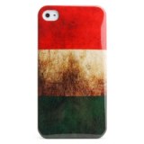 De protection style rétro boîtier en polycarbonate pour iPhone 4 et 4s (hungarianflag)