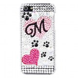 Heart Pattern avec étui diamant de surface dure pour l'iPhone 5