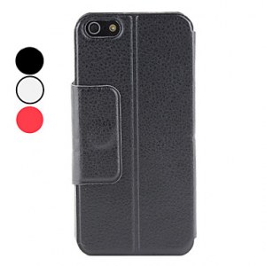 Litchi Etui en cuir PU pour iPhone 5