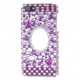 Caisse pourpre diamant en surface dur avec miroir pour l'iPhone 5