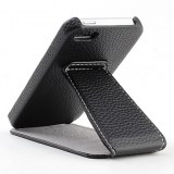 Tricoter Etui en cuir PU grain avec support pour iPhone 5