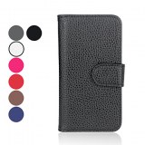 IPC5-42/Housse en cuir PU avec support pour iPhone 5- Gris, rouge