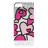 Heart Pattern avec étui diamant de surface dure pour l'iPhone 5