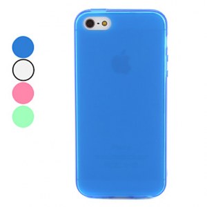 Frosted conception TPU souple pour iPhone 5 - Bleu, blanc