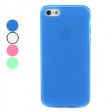 Frosted conception TPU souple pour iPhone 5 - Bleu, blanc