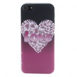 Relief Style Case Modèle en forme de coeur dur pour l'iPhone 5