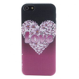 Relief Style Case Modèle en forme de coeur dur pour l'iPhone 5