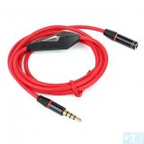 3.5mm male à un cable d'extension aux femmes audio avec microphone pour iphone 4, 4s et...