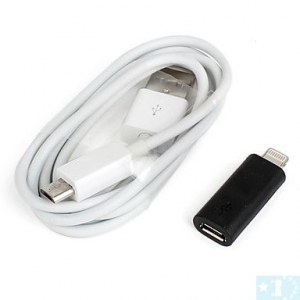 Micro Femme de données sur la foudre males et adaptateur de charge avec cable micro USB...