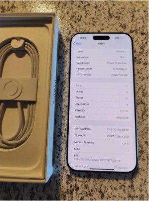 Apple iPhone 16 Pro Max - 512 GB - White Titanium ((SPECTRUM))