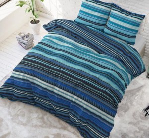 "James" Set 2/3 pcs Parure de Lit Coton Mélangé Housse de Couette+Taie d'Oreiller