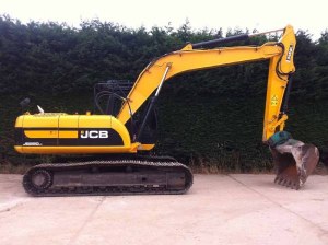 Chenille d'acier excavateur JCB