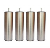 Lot de 4 pieds sommier acier inox