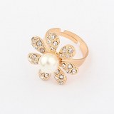 Alliage Perle Zircon Tournesol Anneau d'or de modèle