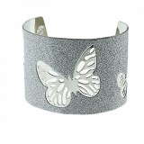 Papillon sculpté bracelet en métal flash