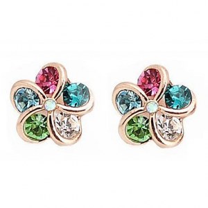 Boucles d'oreilles en cristal cloutés