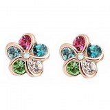 Boucles d'oreilles en cristal cloutés