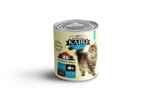 Boite KABO Bouchées en Sauce au Poulet,Dinde & Spiruline pour chats (400g)
