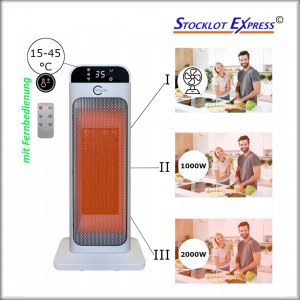 Lot de chauffage électrique PTC céramique Carruzzo® radiateur électrique 2000W radiateu...