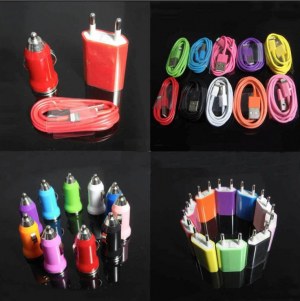 Kit 3 en 1 chargeur pour iphone 5 5C 5S