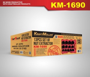 COFFRET 13 PCS EXTRACTEURS D ECROUS KRAFTMULLER KM-1690