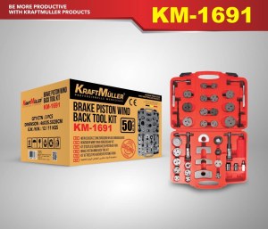 KIT D'OUTILS 50 PCS POUR REMONTAGE DE PISTON DE FREIN KM-1691