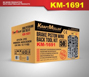 KIT D'OUTILS 50 PCS POUR REMONTAGE DE PISTON DE FREIN KM-1691