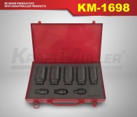 COFFRET DE DOUILLES A CHOC LONGUES 1/2 8PCS KM-1698