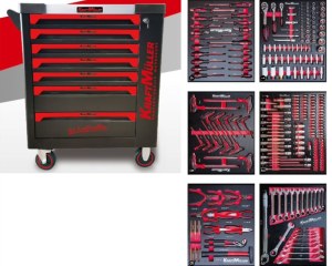 SERVANTE 7/6 + CLE DYNAMO 254PCS KM-1707