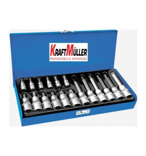 Coffret de douilles torx 18 pieces kraftmuller