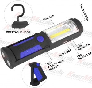 KRAFTMULLER,Lampe de Travail LED Rechargeable cob led 3w